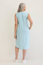 Chloe Linen Dress Sea
