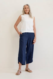 Celine Linen Top Warm White