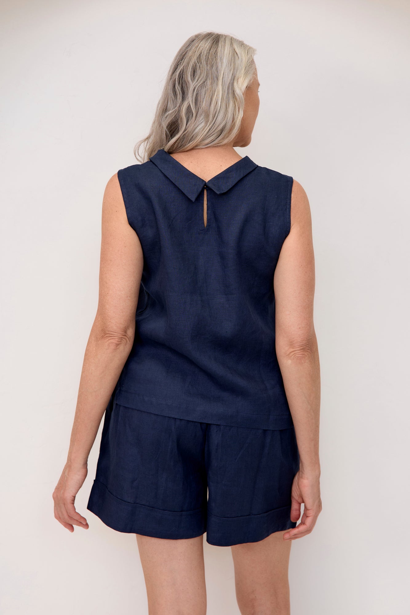 Venice Linen Shorts Navy