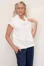 Hazel Linen Top Warm White