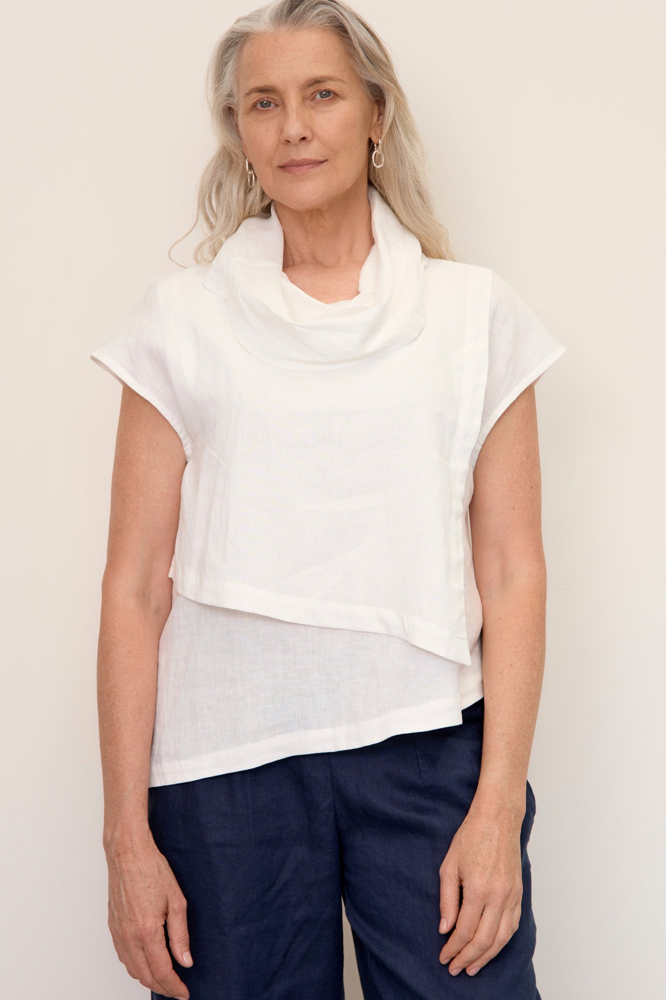 Hazel Linen Top Warm White