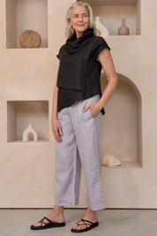 Paris Linen Pants Silver