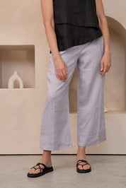 Paris Linen Pants Silver