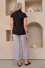 Paris Linen Pants Silver