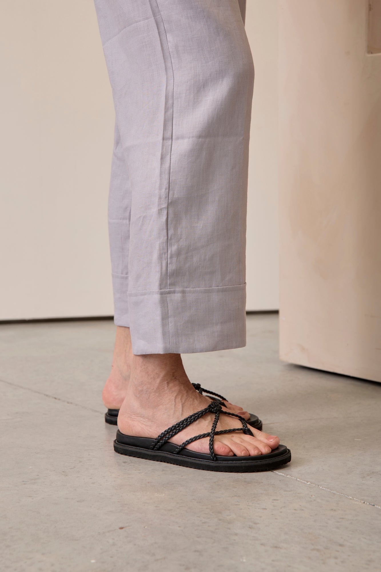 Paris Linen Pants Silver
