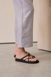 Paris Linen Pants Silver