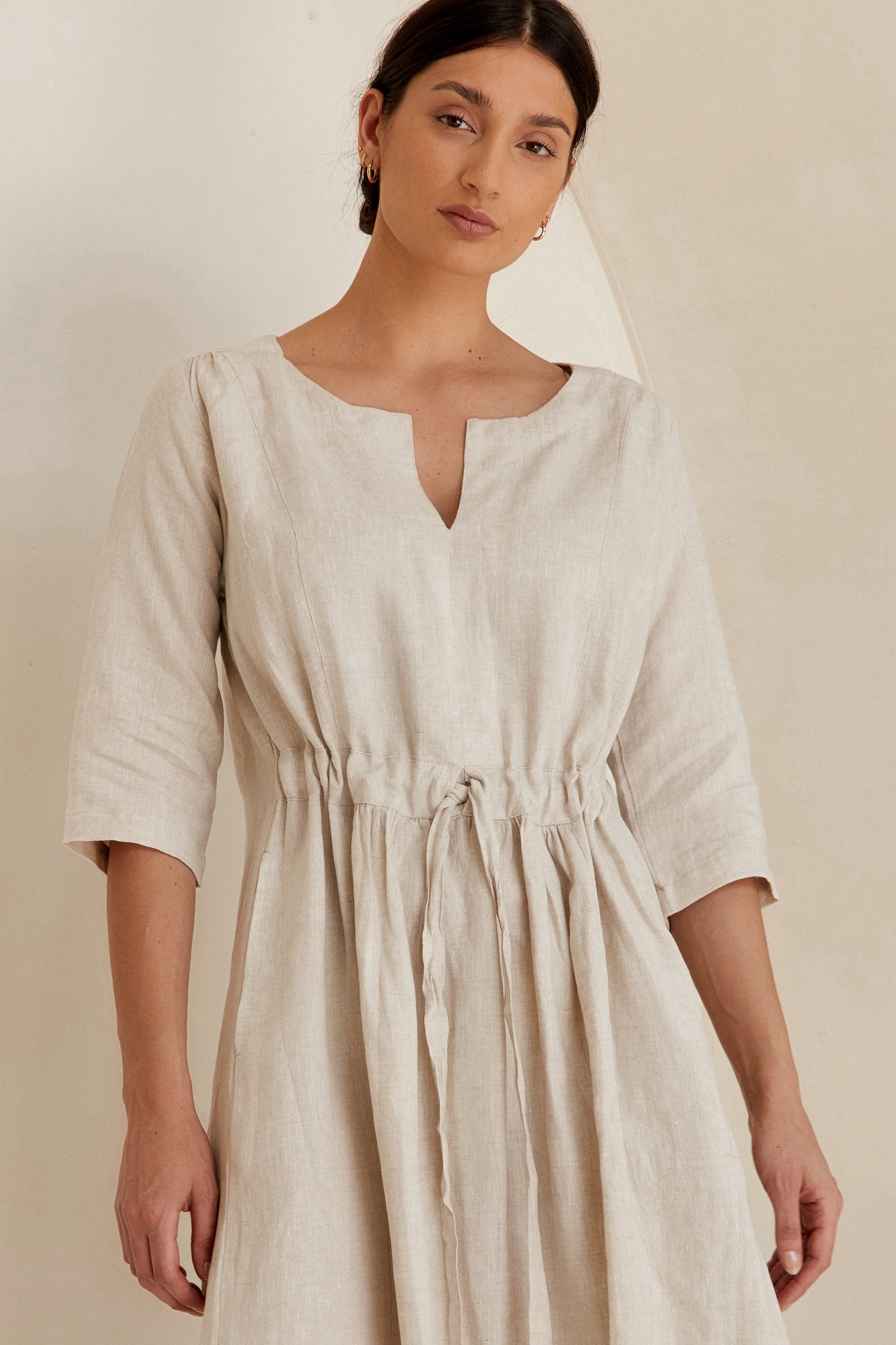 Nelle Linen Dress Natural