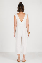 Dee Linen Jumpsuit Warm White