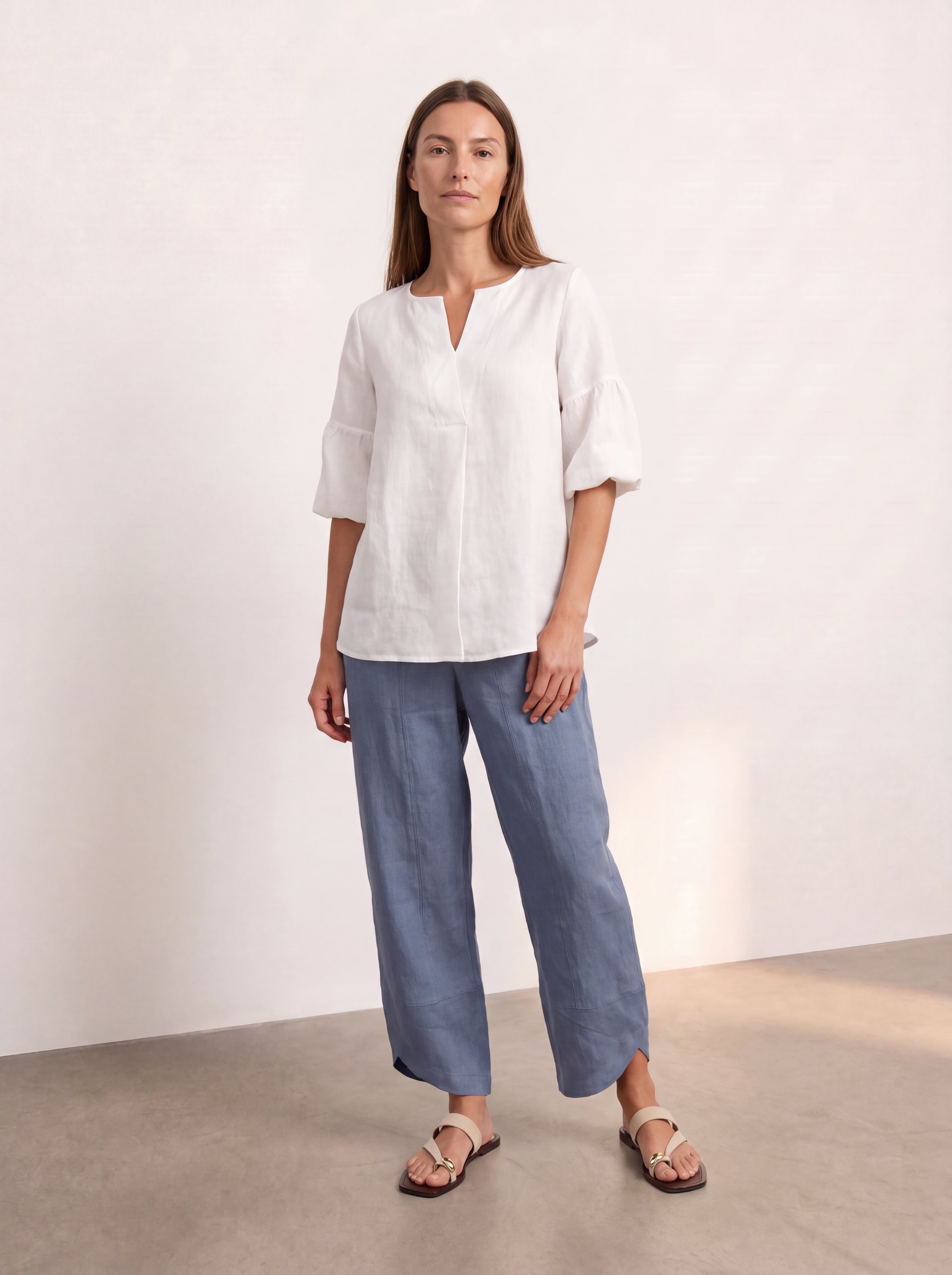 Clancy Linen Top Warm White