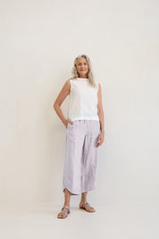 Palermo Linen Pants Silver