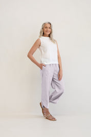 Palermo Linen Pants Silver