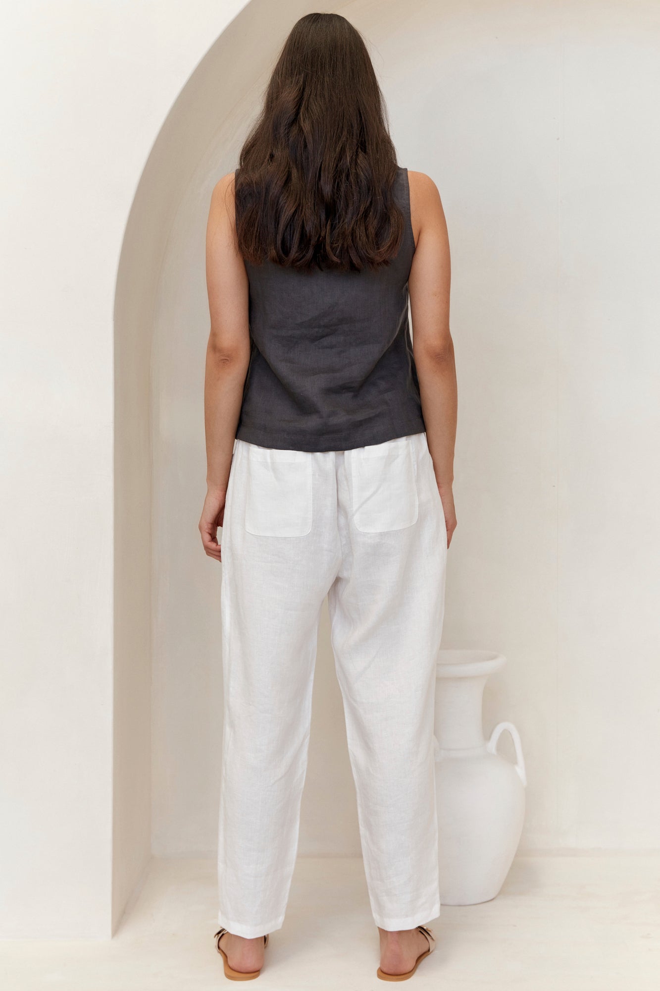 Noosa Linen Pants Warm White