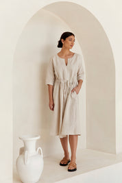 Nelle Linen Dress Natural