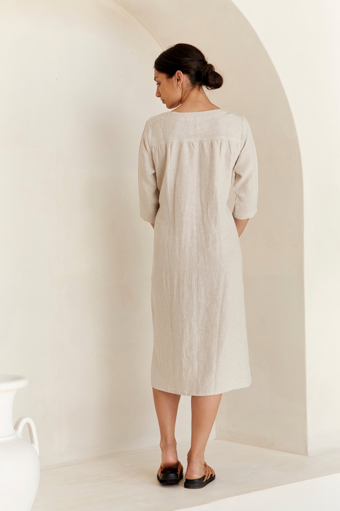 Nelle Linen Dress Natural