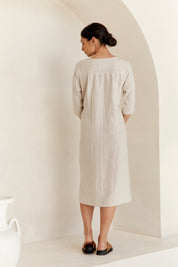Nelle Linen Dress Natural